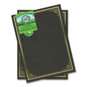 Geographics Letter Certificate Holder - 8 1/2" x 11" - Black - 5 / Pack