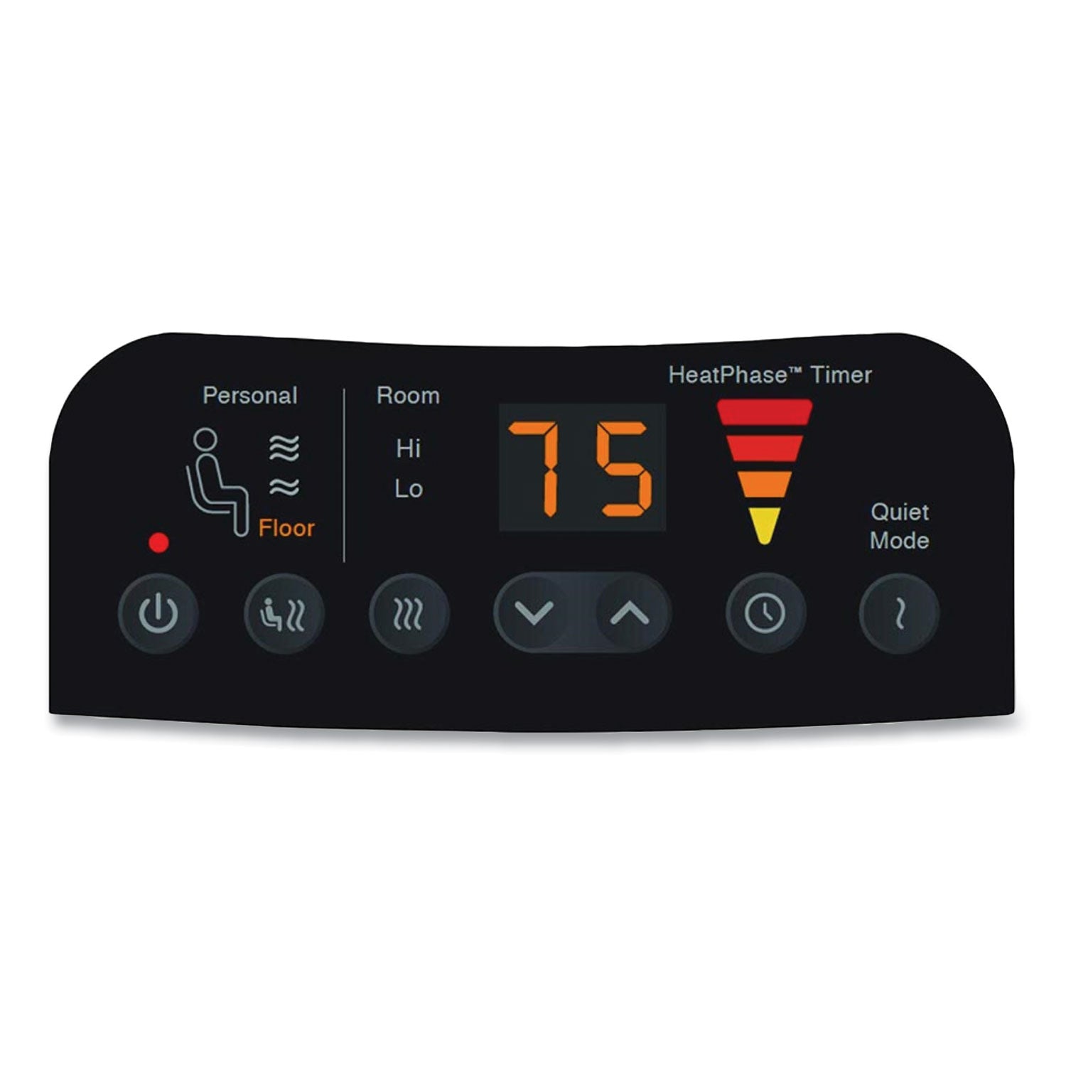 Ceramic - Electric - 6 x Heat Settings - Timer - Room - Portable - Black