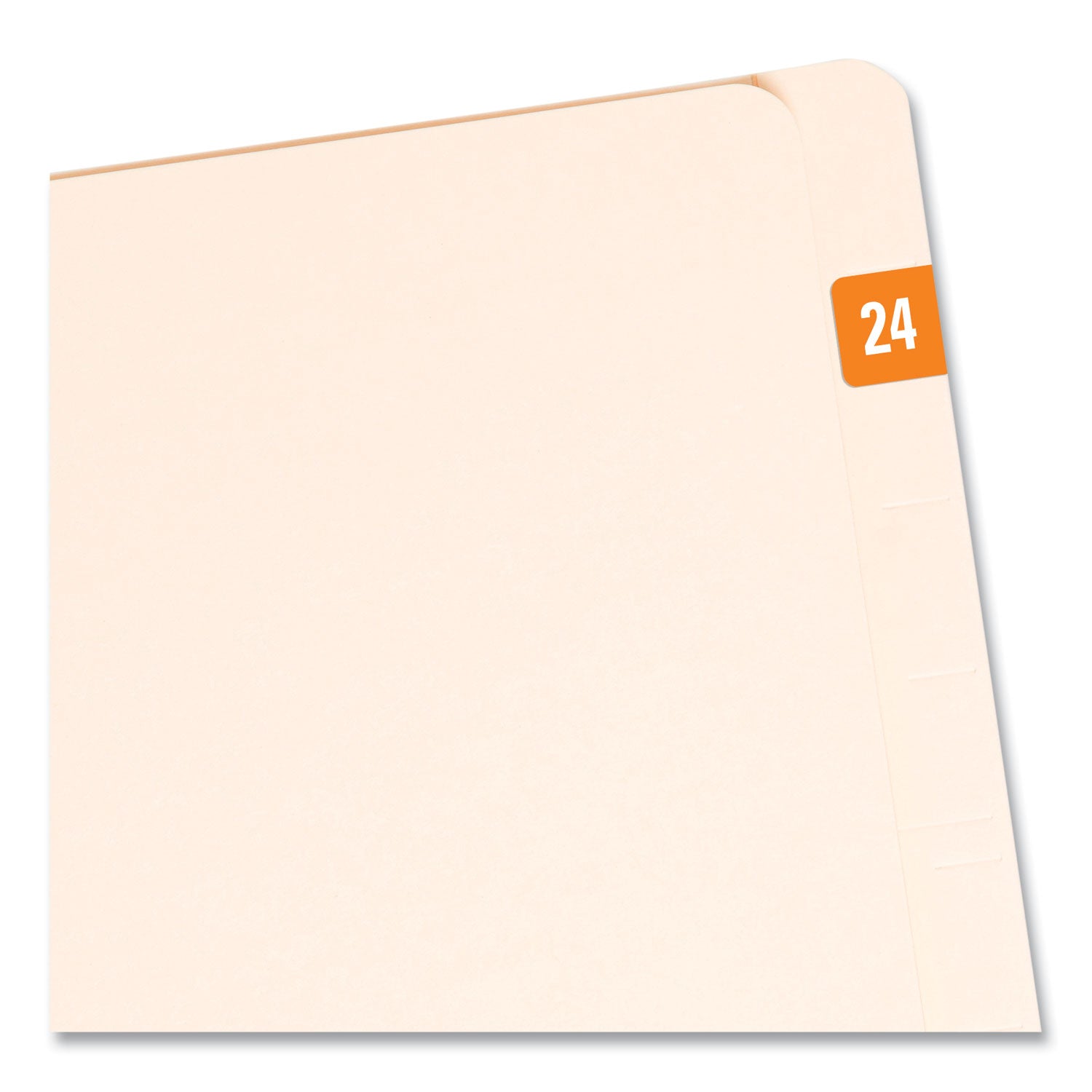 Smead ETS Color-Coded Year Labels, Orange, Laminated, Rectangle, 1/2" x 1", 10 Sheets, 250 Labels, 1 Pack