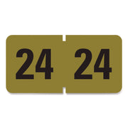 24 - 3/4" Height x 1/2" Width - Roll - Rectangle - Gold - Laminated - 1 Roll