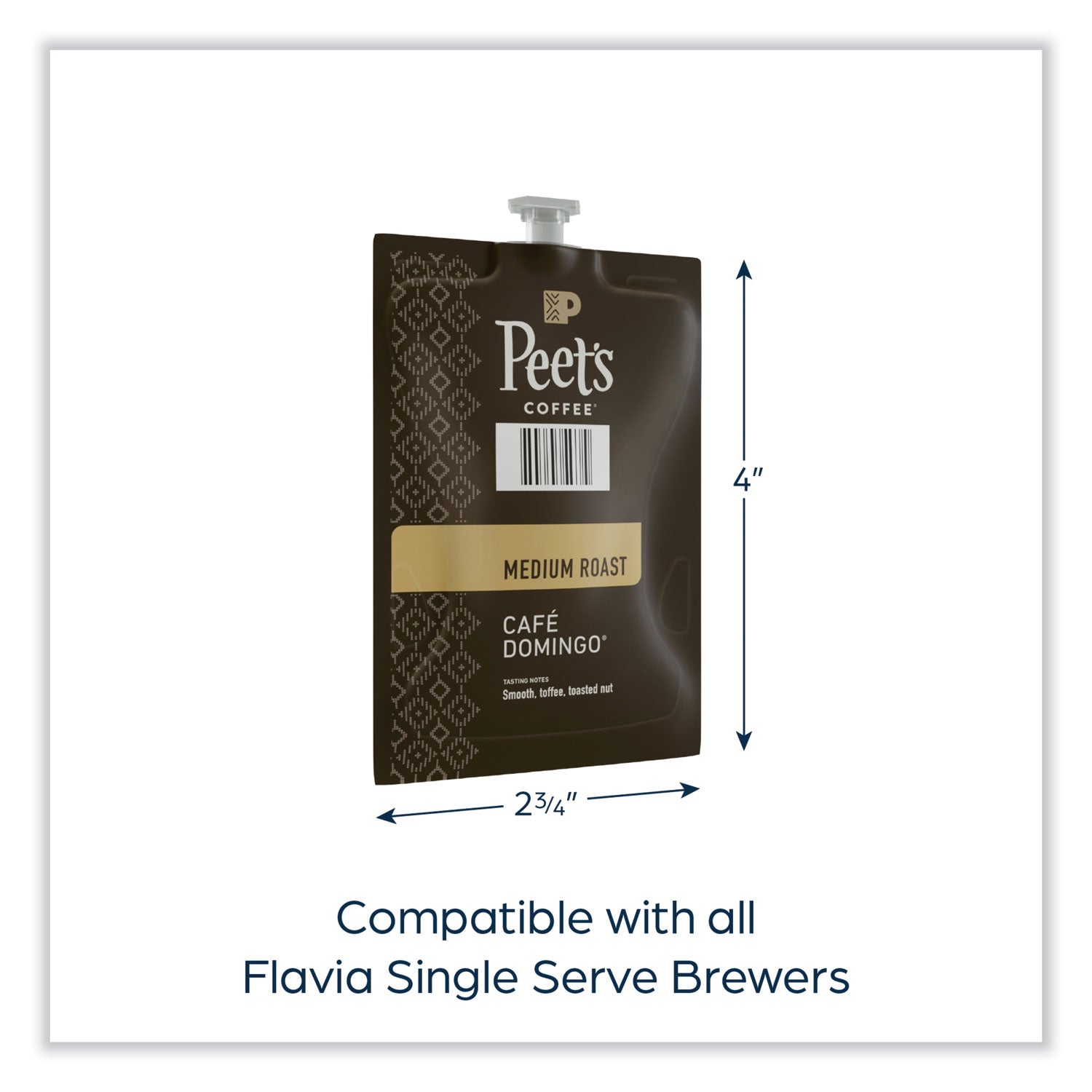 FLAVIA Ground Coffee Freshpacks, Cafe Domingo Blend, 76/Carton