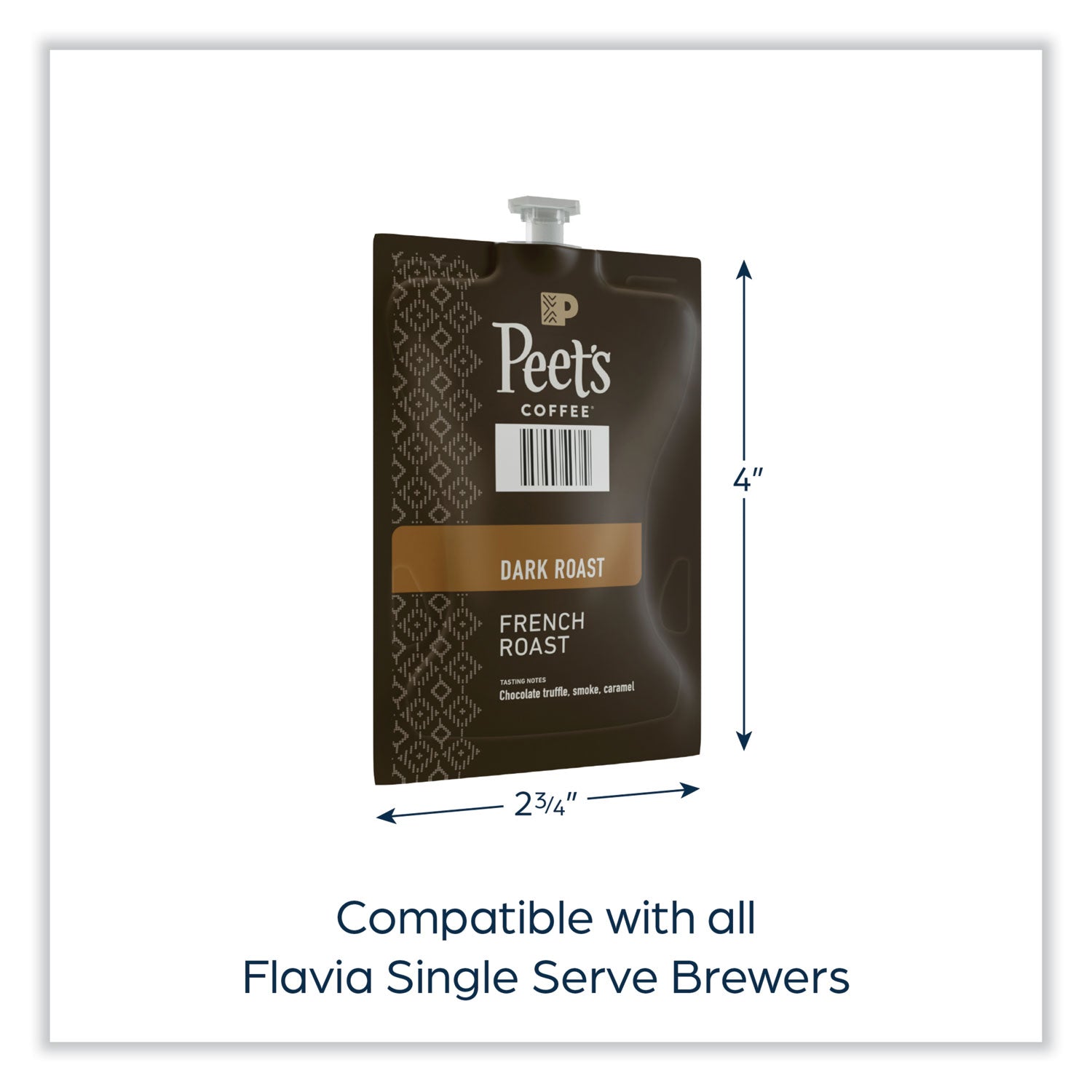 FLAVIA Ground Coffee Freshpacks, French Roast, 76/Carton