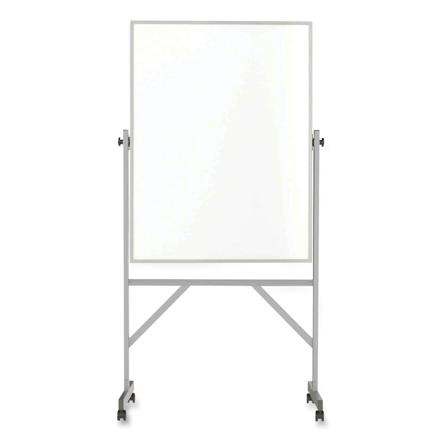 Reversible Magnetic Porcelain Whiteboard with Aluminum Frame, 36" x 48", White Surface, Satin Aluminum Frame