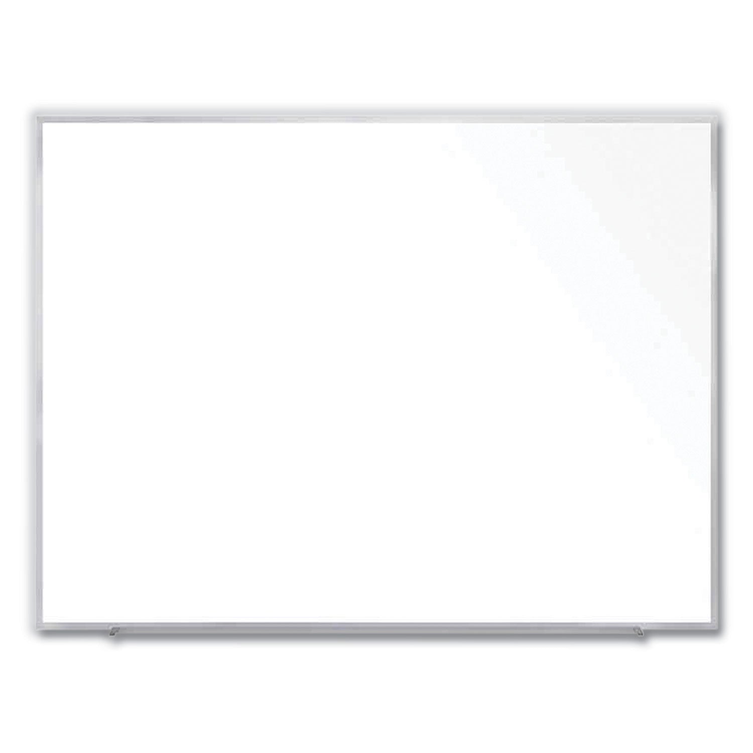 Ghent 5'H Projection Porcelain Whiteboard - 72" (6 ft) Width x 60" (5 ft) Height - White Porcelain Surface - Gray Satin Aluminum Frame - Magnetic - Eraser Included - 1 Each