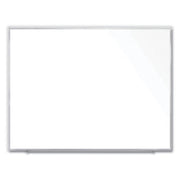 Ghent 5'H Projection Porcelain Whiteboard - 72" (6 ft) Width x 60" (5 ft) Height - White Porcelain Surface - Gray Satin Aluminum Frame - Magnetic - Eraser Included - 1 Each