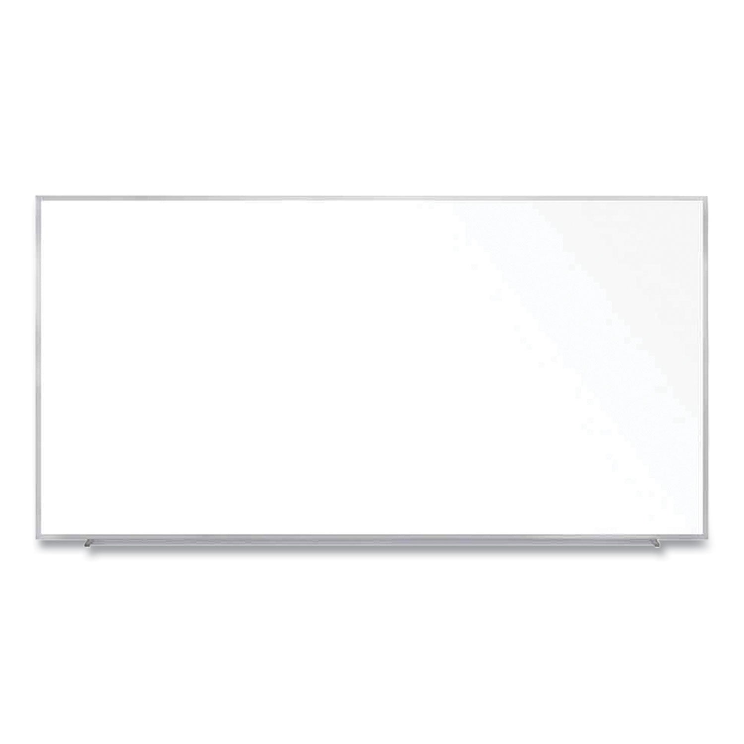 Ghent 5'H Projection Porcelain Whiteboard - 120" (10 ft) Width x 60" (5 ft) Height - White Porcelain Surface - Gray Satin Aluminum Frame - Magnetic - Eraser Included - 1 Each