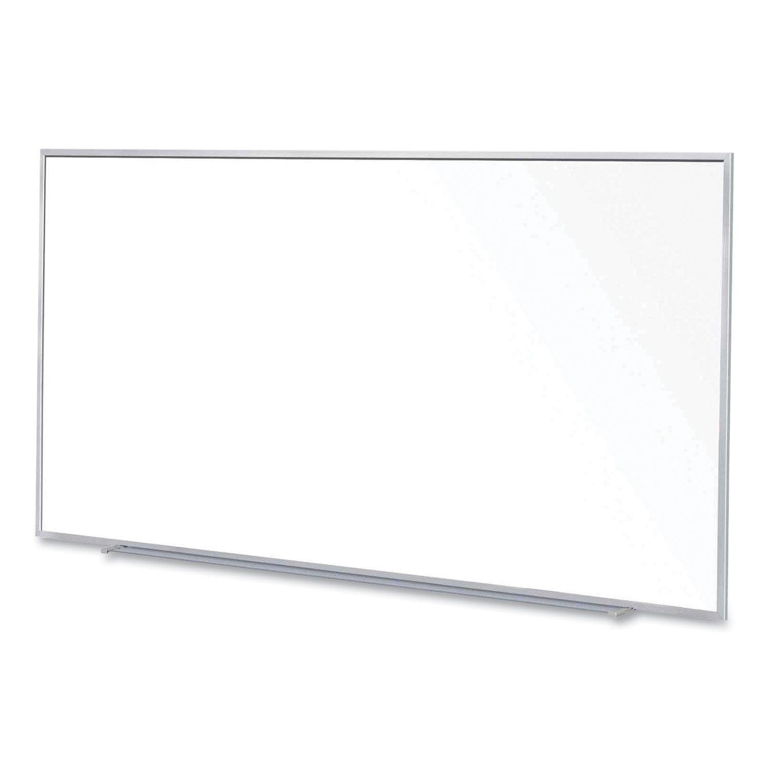Ghent 5'H Projection Porcelain Whiteboard - 120" (10 ft) Width x 60" (5 ft) Height - White Porcelain Surface - Gray Satin Aluminum Frame - Magnetic - Eraser Included - 1 Each