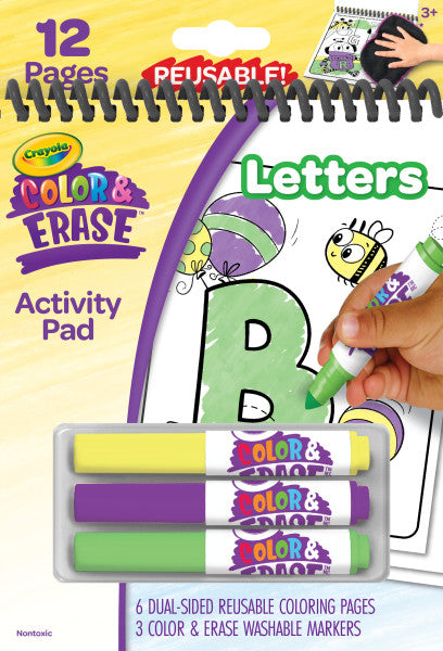 Color & Erase Reusable Activity Pad, Letters