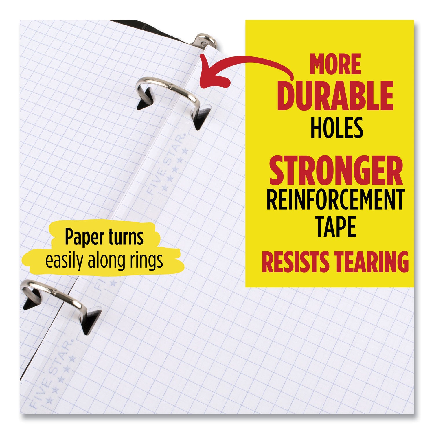 Reinforced Filler Paper Plus Study App, 3-Hole, 8.5 x 11, College Rule, 80/Pack