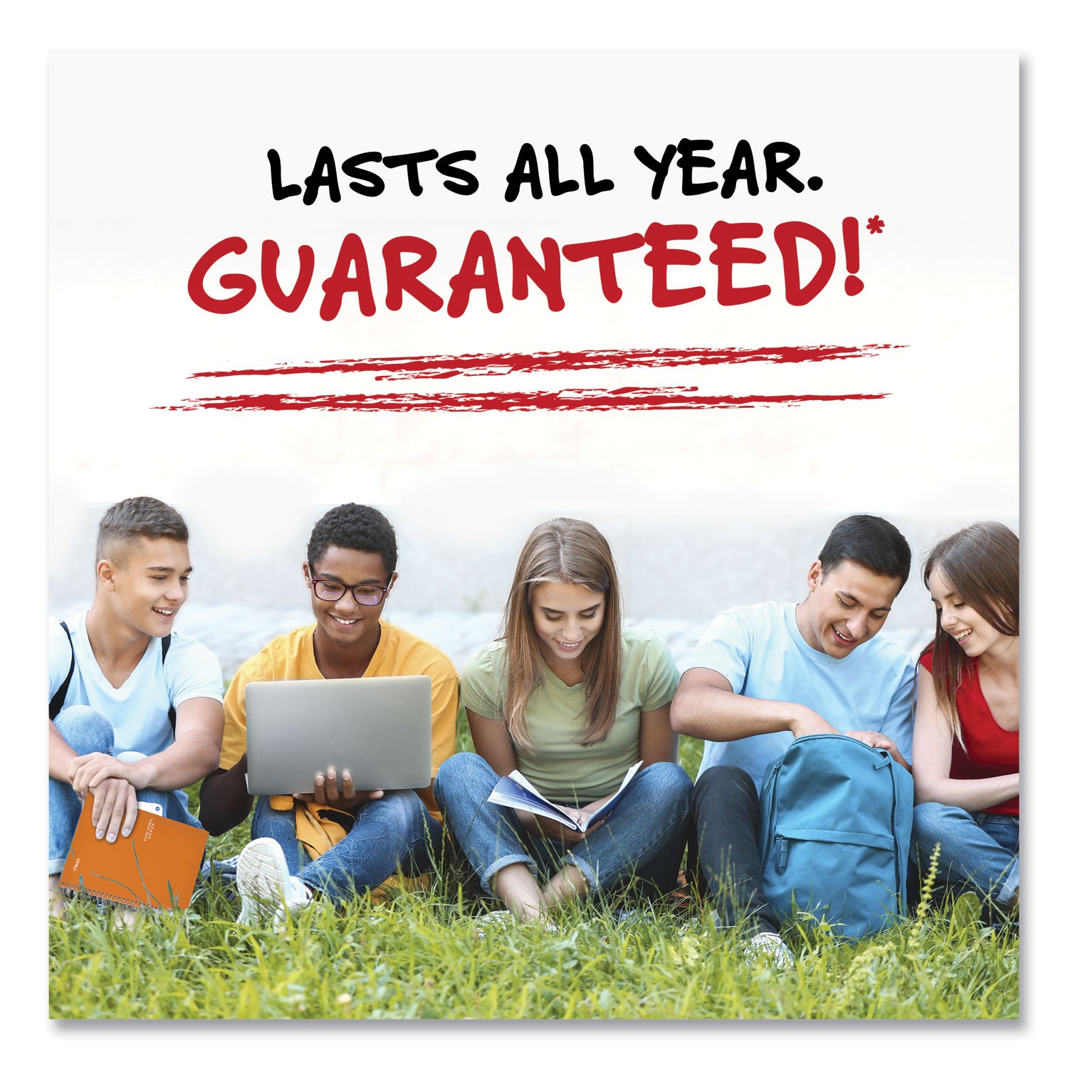 Reinforced Filler Paper Plus Study App, 3-Hole, 8.5 x 11, College Rule, 80/Pack