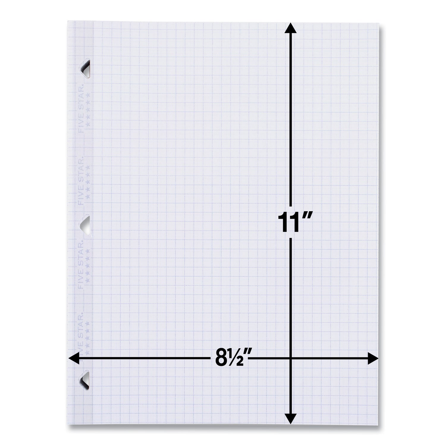 Reinforced Filler Paper Plus Study App, 3-Hole, 8.5 x 11, College Rule, 80/Pack