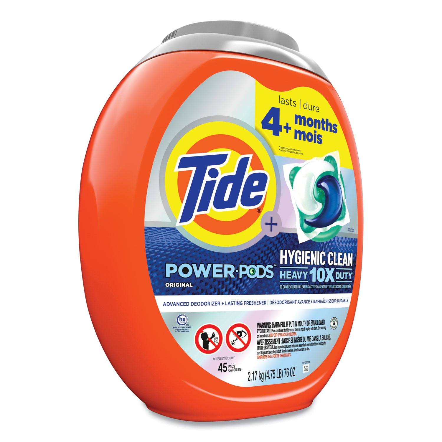 Concentrate - Original Scent - Hygienic, Heavy Duty - Orange - 45/Pack - 4 / Carton