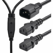StarTech 6ft 1.8m Power Cord Splitter IEC 60320 C14 to 2x C13 AC Power Cable 10A 250V 18AWG UL Listed Components 87238600POWERCORD