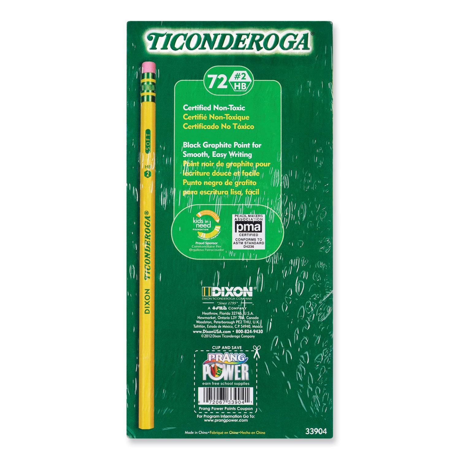 Pencils, HB (#2), Black Lead, Yellow Barrel, 72/Pack