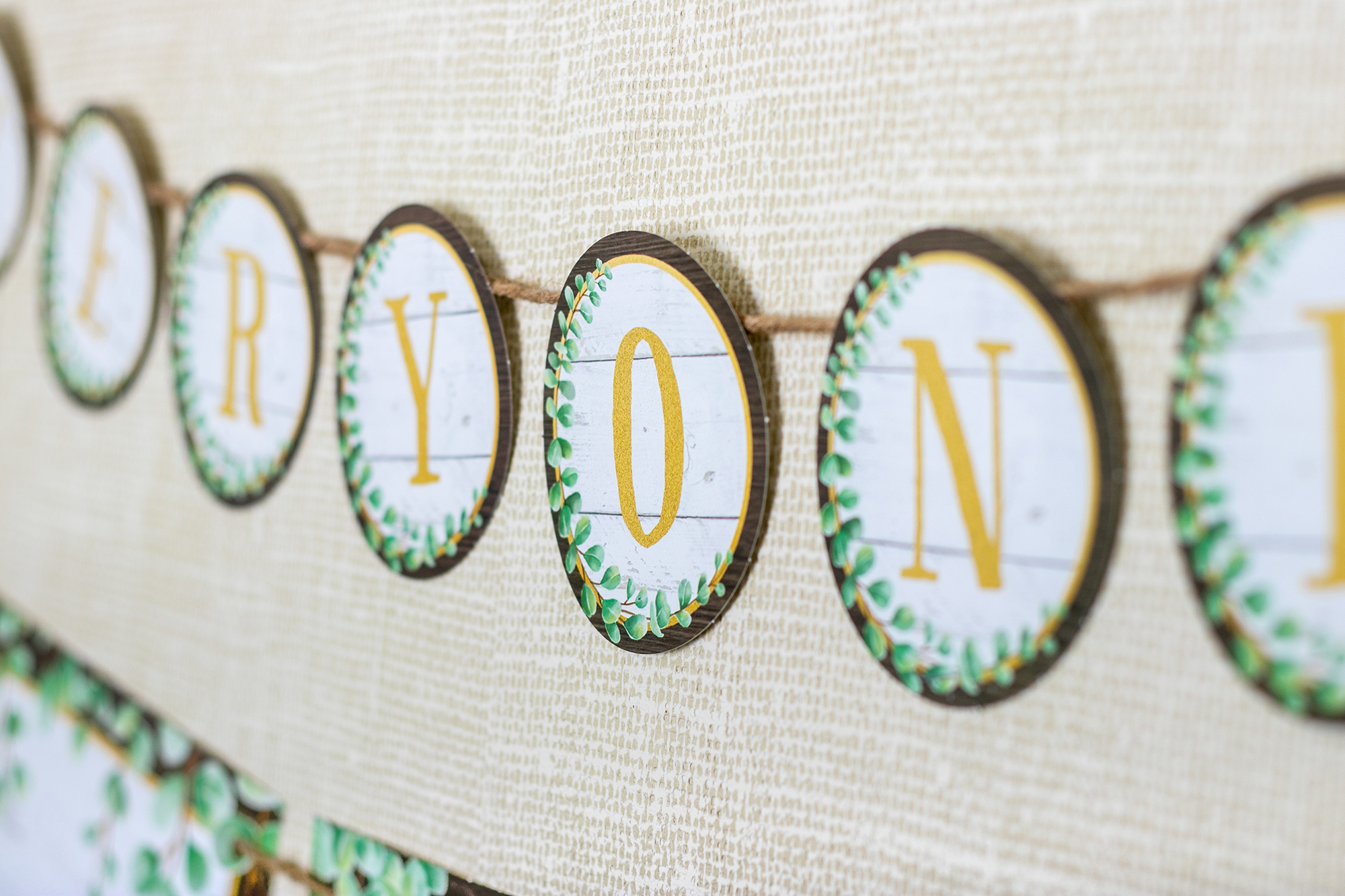 Eucalyptus Circle Letters