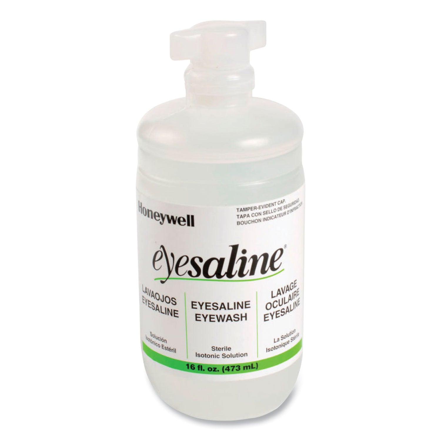 Double Bottle Sterile Saline Eye Wash Wall Station, 16 oz Bottles, 2 Bottles/Station, 4 Stations/Carton