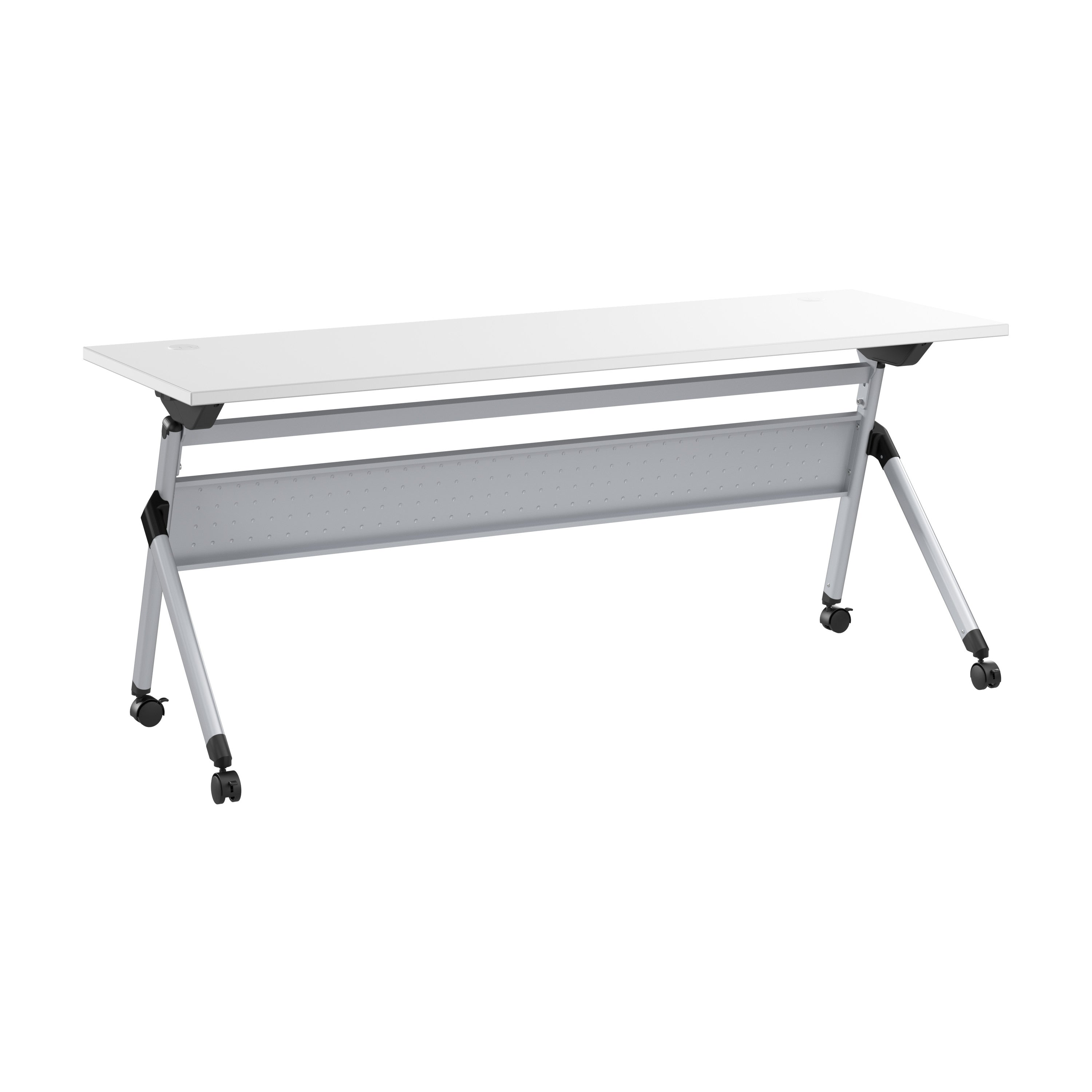 Bush Business Furniture Envision 72W Folding Training Table in White - 71.02" Width x 23.54" Depth x 29.62" Height