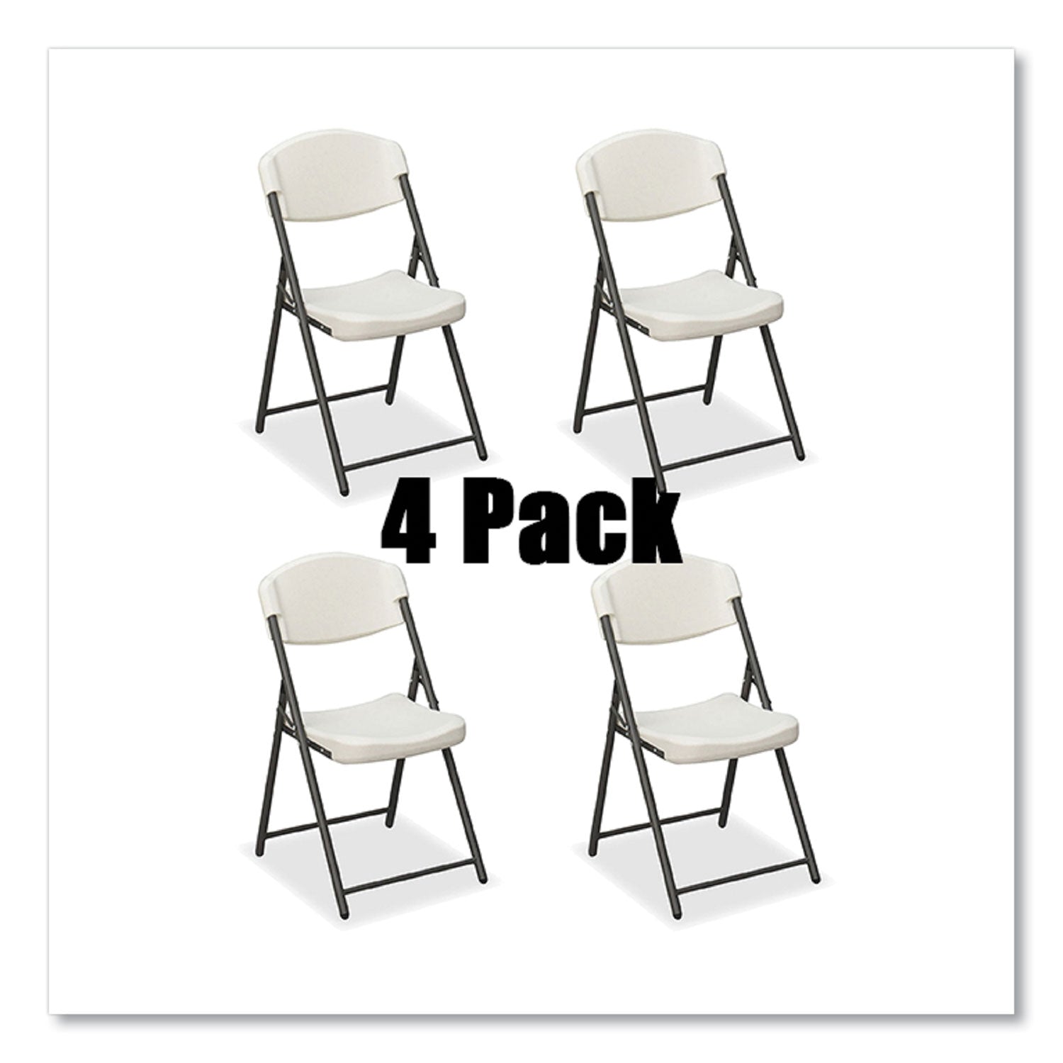 Rough n Ready® Classic 4 Pack Folding Chair, Platinum Granite