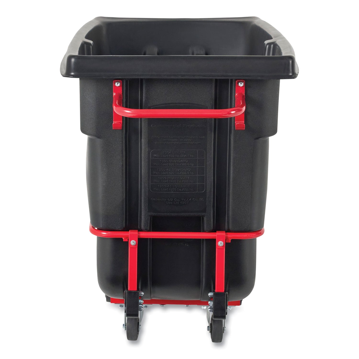 1 cu yd BRUTE Rotomolded Tilt Truck, 2,100 lb Capacity, Black