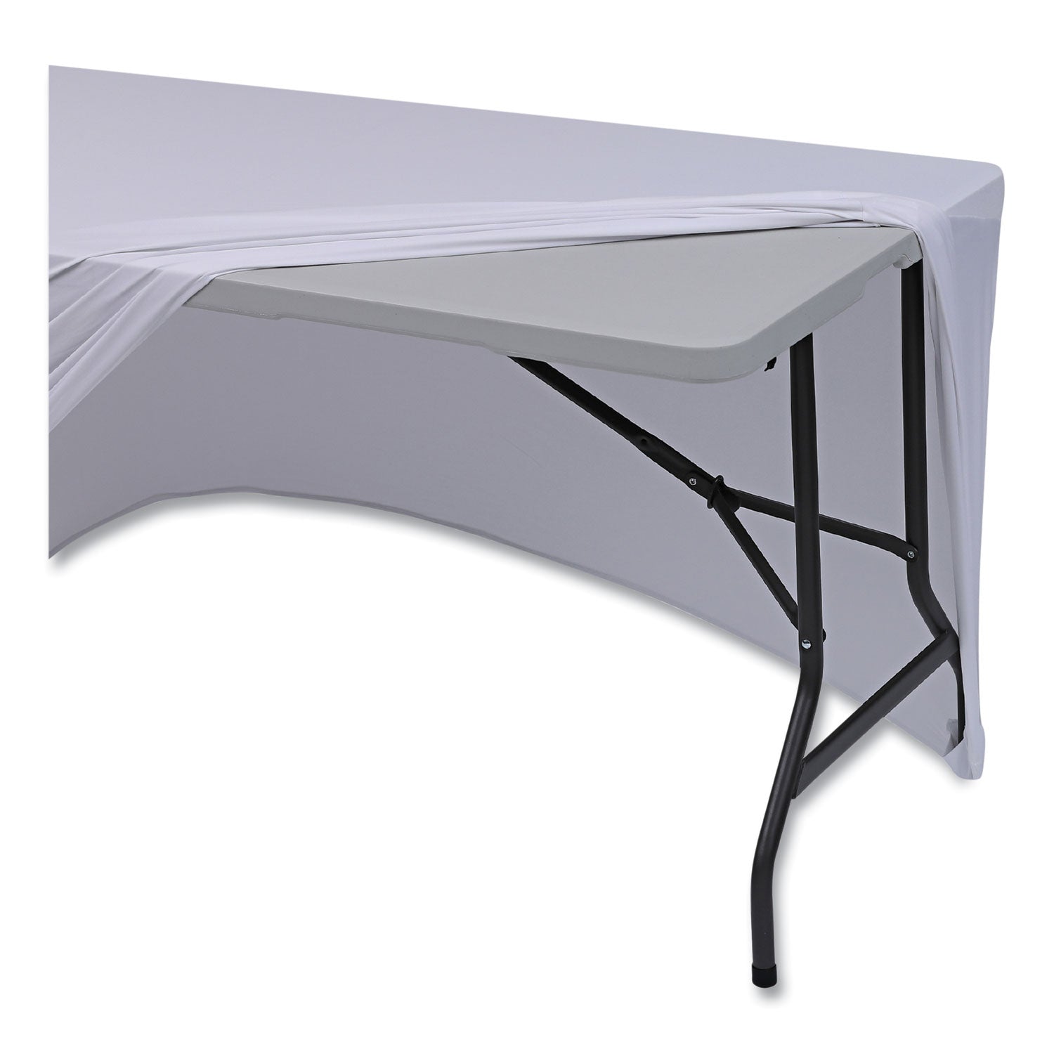 iGear™ Fabric Table Cover, White - 6'
