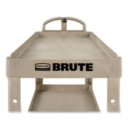Rubbermaid Commercial Two Shelf Service Cart - 2 Shelf - 500 lb Load Capacity - 4 Casters - 5" Caster Size - 39.50" Width x 17.87" Depth x 33.25" Height - Beige - 1 Each