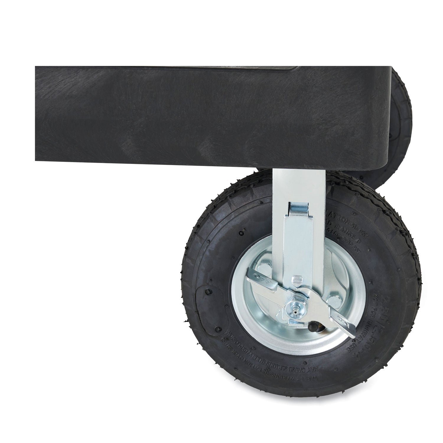 2 Shelf - 500 lb Load Capacity - 4 Casters - 5" Caster Size - Resin - 39" Length x 17.90" Width x 33.20" Height - Black - 1 Each