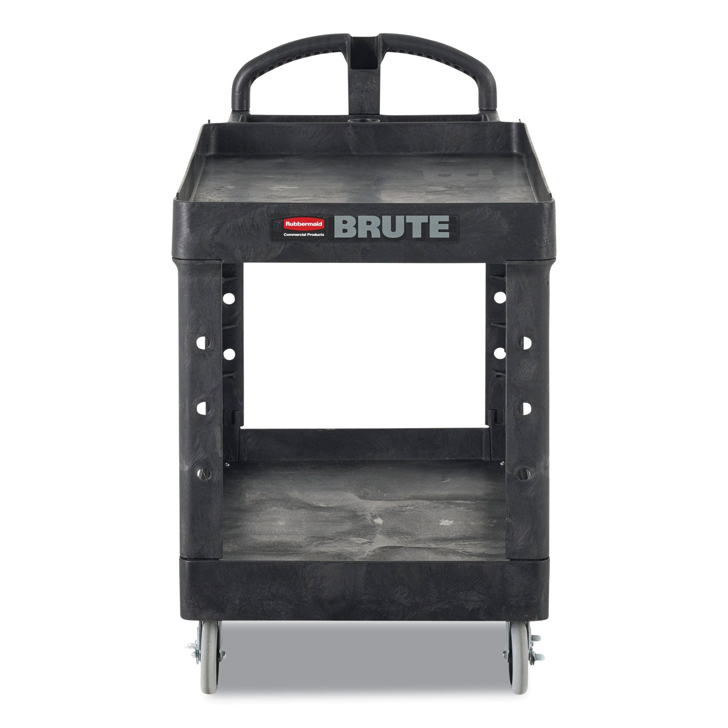 2 Shelf - 500 lb Load Capacity - 4 Casters - 5" Caster Size - Resin - 39" Length x 17.90" Width x 33.20" Height - Black - 1 Each