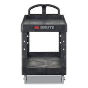 2 Shelf - 500 lb Load Capacity - 4 Casters - 5" Caster Size - Resin - 39" Length x 17.90" Width x 33.20" Height - Black - 1 Each