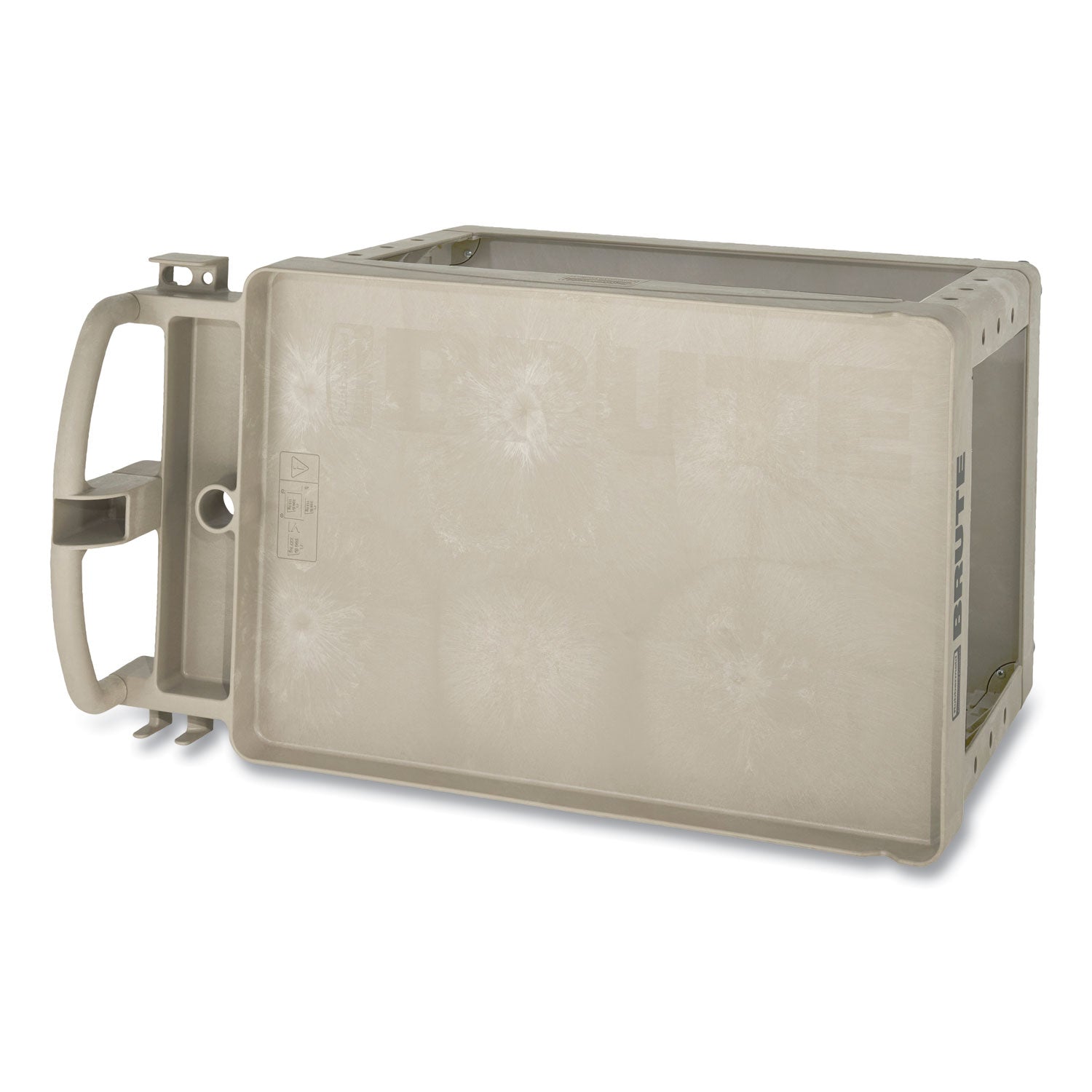 Rubbermaid Commercial Two Shelf Service Cart - 2 Shelf - 500 lb Load Capacity - 4 Casters - 5" Caster Size - Plastic - 44" Length x 25.25" Width x 39" Height - Beige - 1 Each