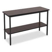 OfficeWorks™ Utility Table Double Shelf, Walnut - 18" x 48"