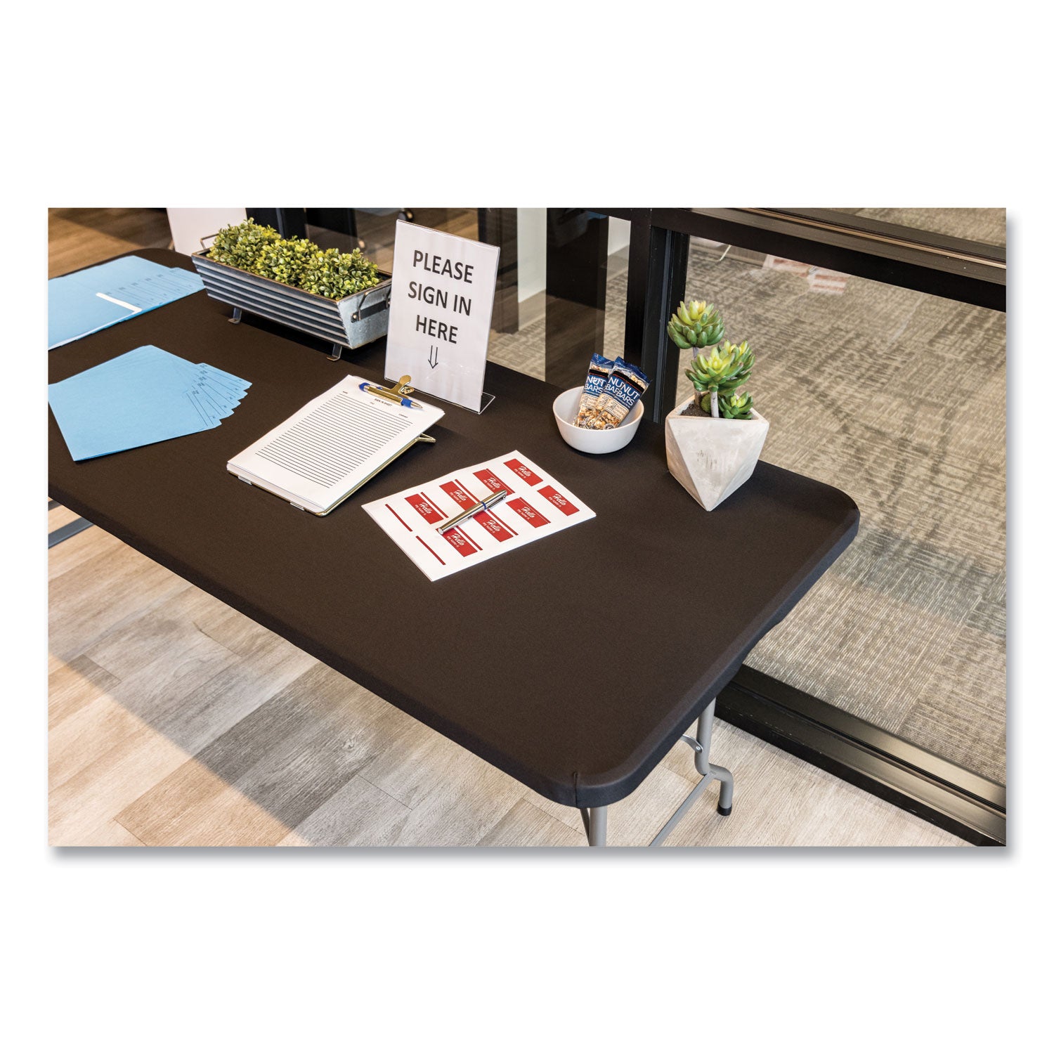 iGear™ Fabric Table Top Cap Cover, Black - 6'