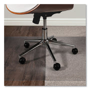 Hard Floor, Carpet - 48" Length x 36" Width x 0.370" Thickness - Vinyl - Clear - 1 Each