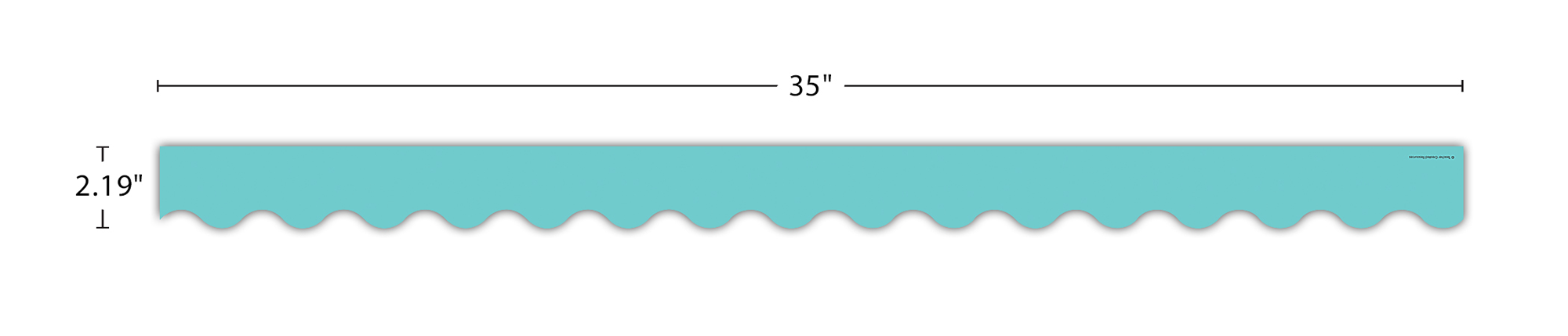 Light Turquoise Scalloped Border Trim