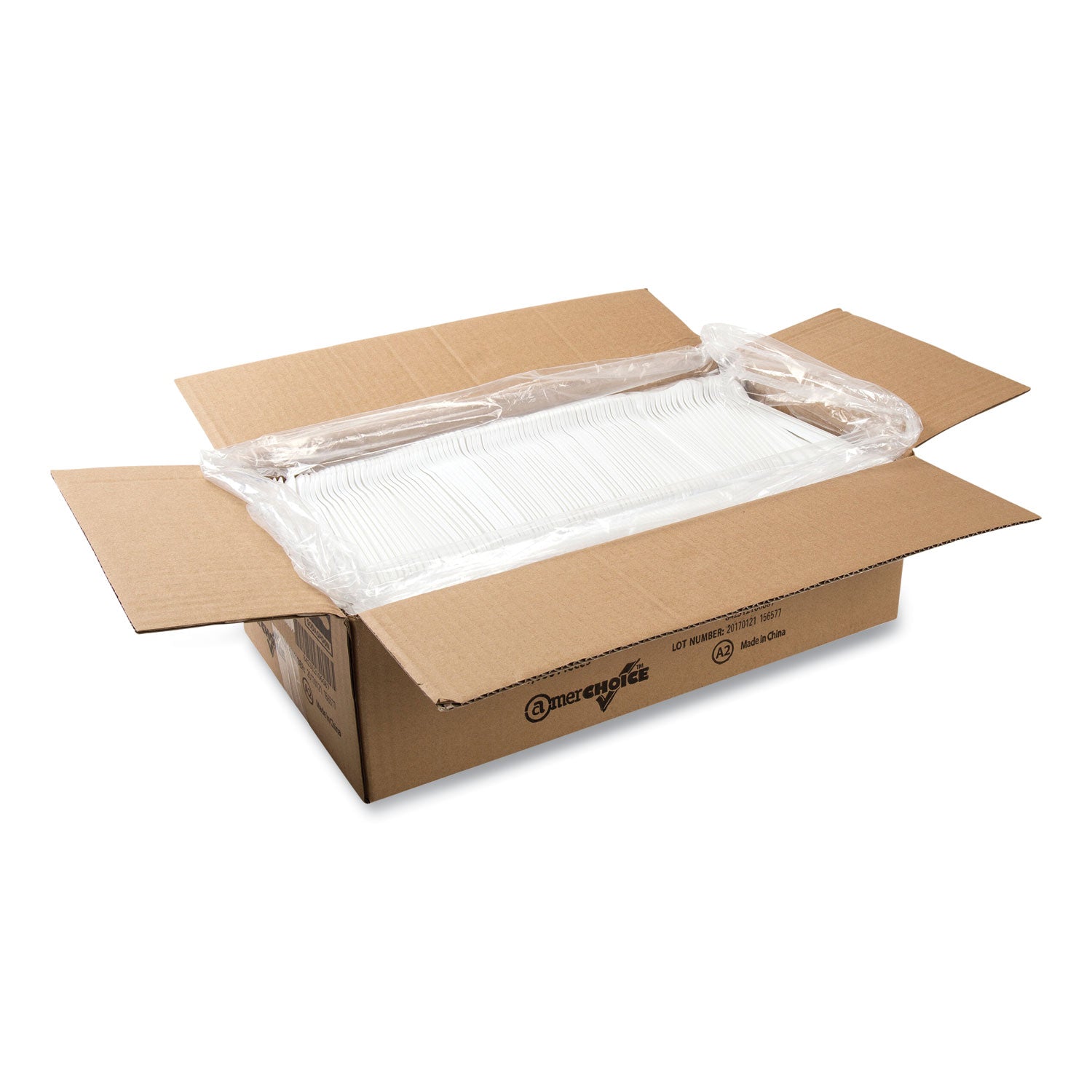 Polypropylene Cutlery, Soda Spoon, Plastic, 7.87", White, 1,000/Carton