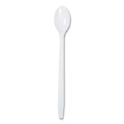 Polypropylene Cutlery, Soda Spoon, Plastic, 7.87", White, 1,000/Carton