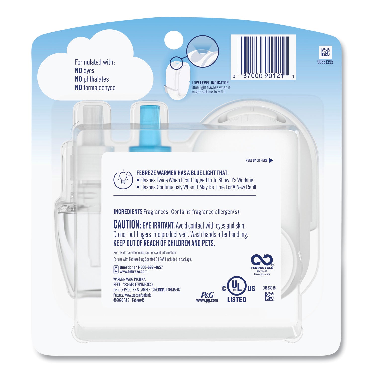 Febreze Plug Linen/Sky Oil Refill - Oil - 0.8 fl oz (0 quart) - Linen & Sky - Odor Neutralizer - 1 Each