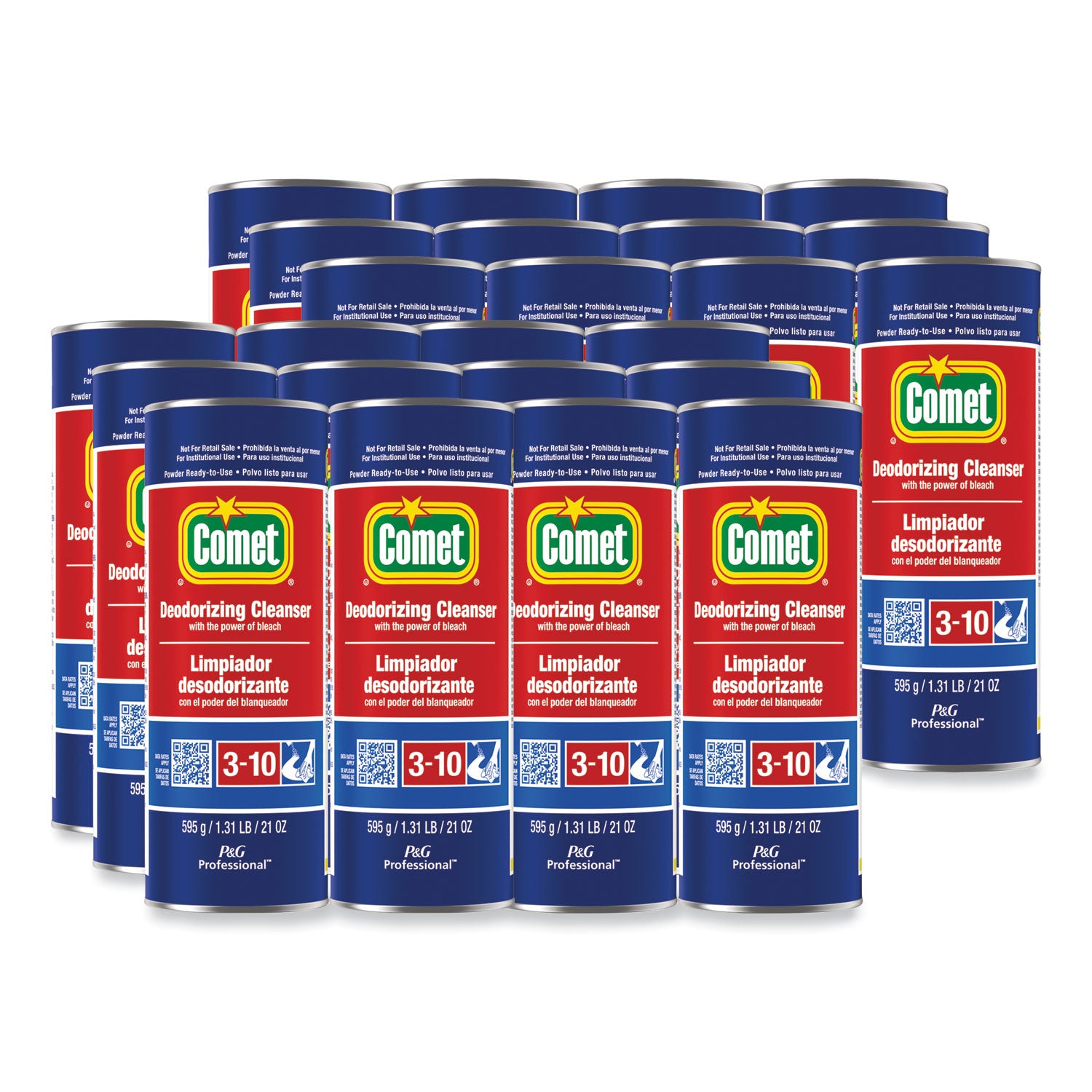 Comet Deodorizing Cleanser - For Multipurpose - 21 oz (1.31 lb) - Recommended For: Stain Remover - Deodorize - 24 / Carton