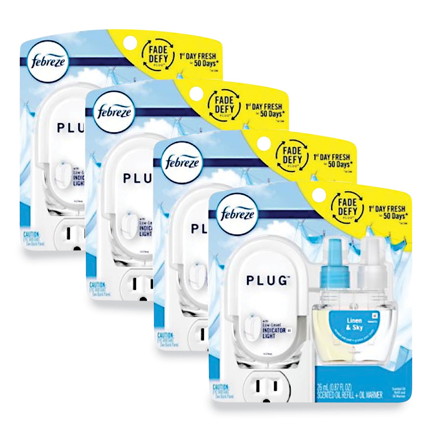 Febreze Plug Linen/Sky Oil Refill - Oil - 0.8 fl oz (0 quart) - Linen & Sky - Odor Neutralizer - 1 Each
