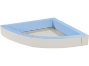 Basic Large Corner Ball Pool Without Balls - Light Blue/Ivory, 76.8"L x 11.8"W x 5.9"Th