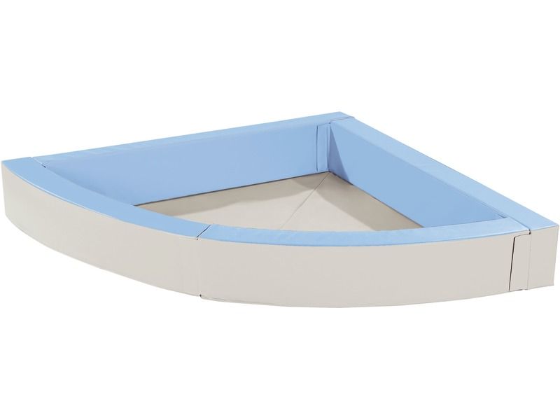 Basic Large Corner Ball Pool Without Balls - Light Blue/Ivory, 76.8"L x 11.8"W x 5.9"Th