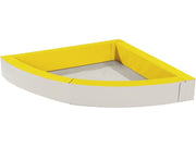 Basic Large Corner Ball Pool Without Balls - Yellow/Ivory, 76.8"L x 11.8"W x 5.9"Th
