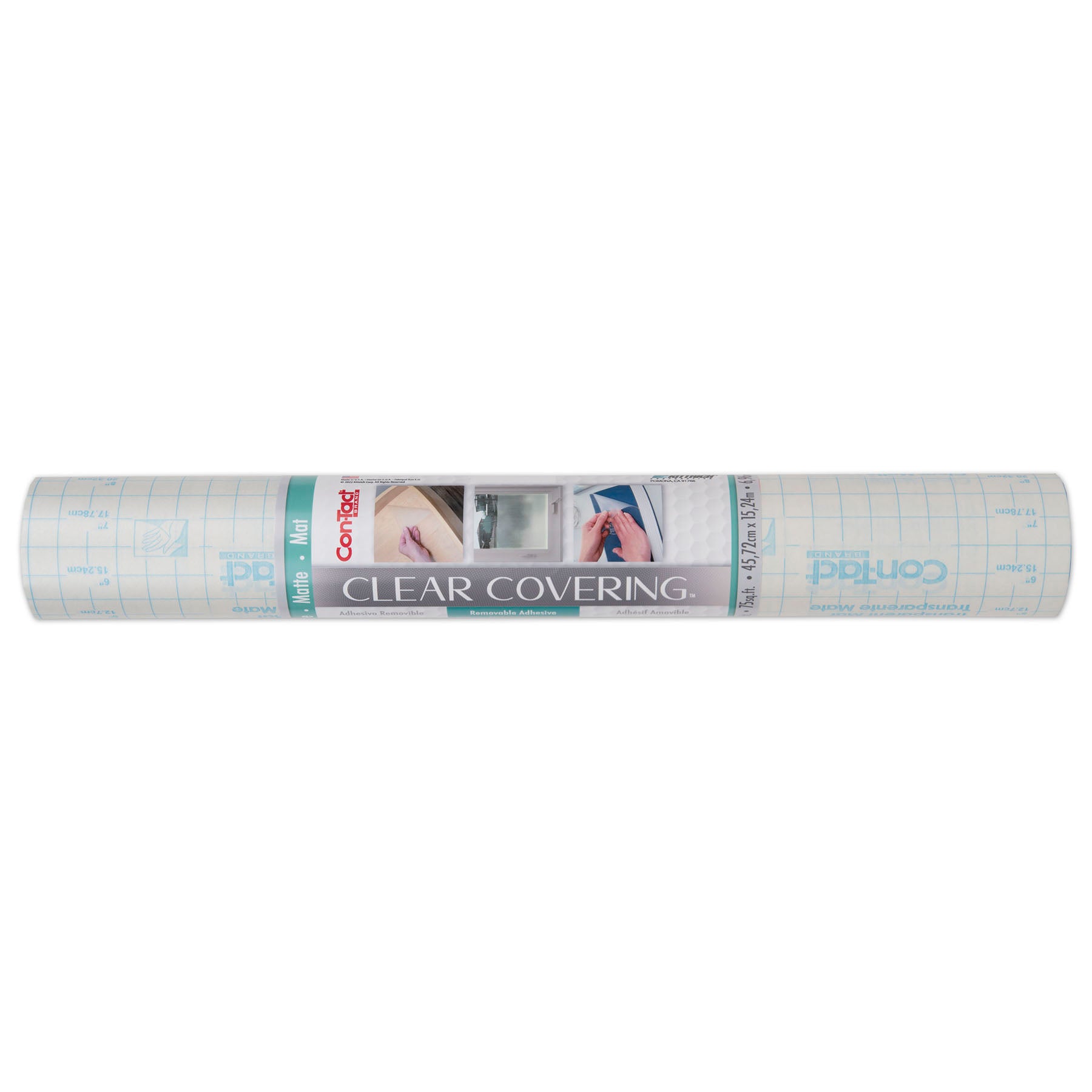 Clear Cover™ Adhesive Covering, Clear, 18" x 50 ft, Matte