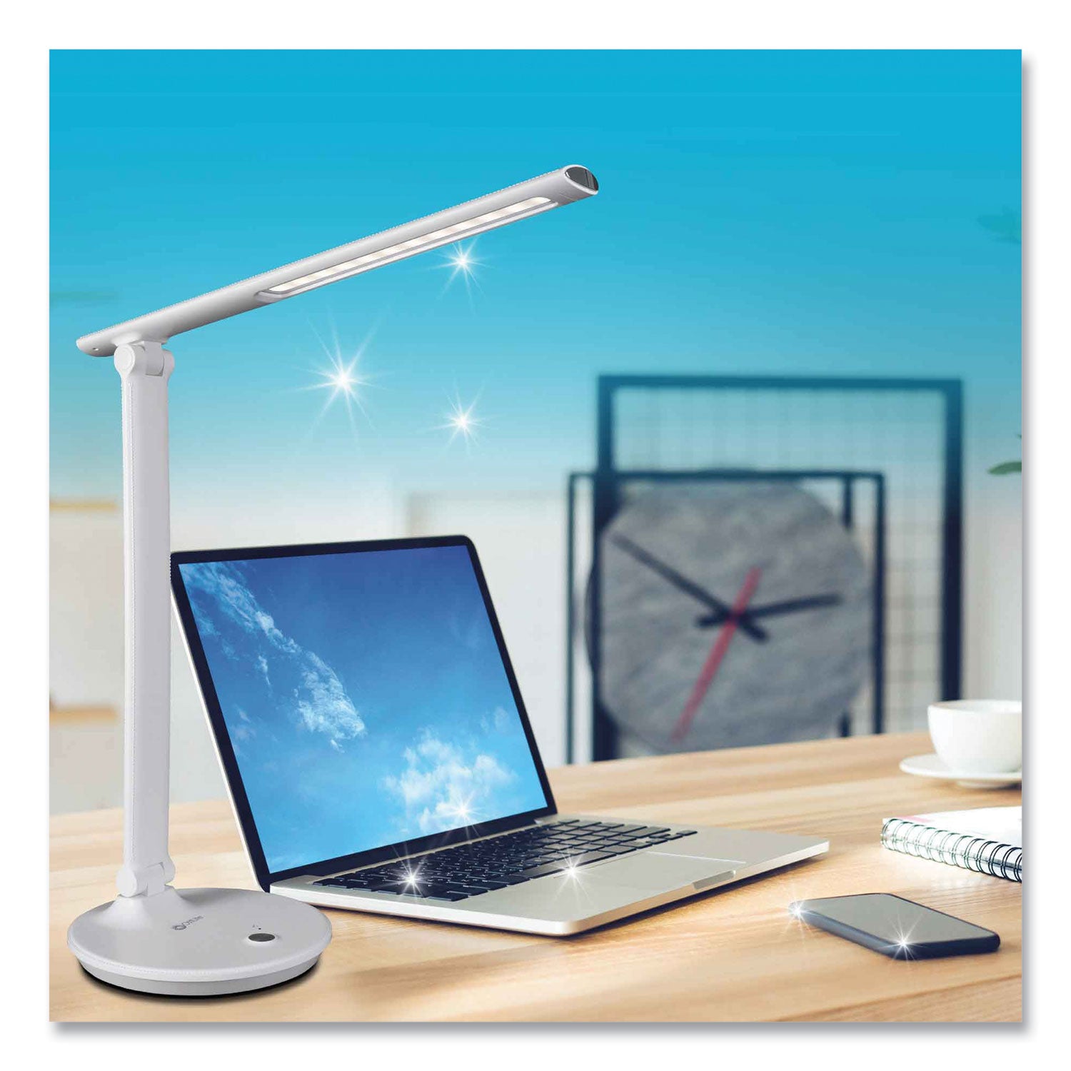Wellness Series Sanitizing Emerge LED Desk Lamp, 23" High, White