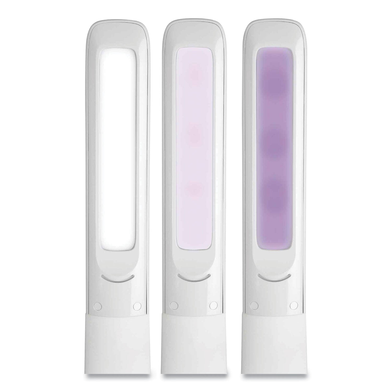 12" Height x 5" Width - LED Bulb - USB Charging, Flexible Neck, Sanitizing, Qi Wireless Charging - Desk Mountable - White - for Furniture, Desk, Office, Home, Dorm