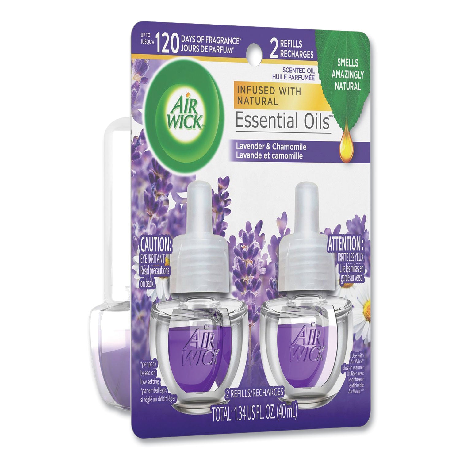 Air Wick Scented Oil Warmer Refill - Oil - 0.7 fl oz (0 quart) - Lavender, Chamomile - 60 Day - 2/Pack - 6 / Carton
