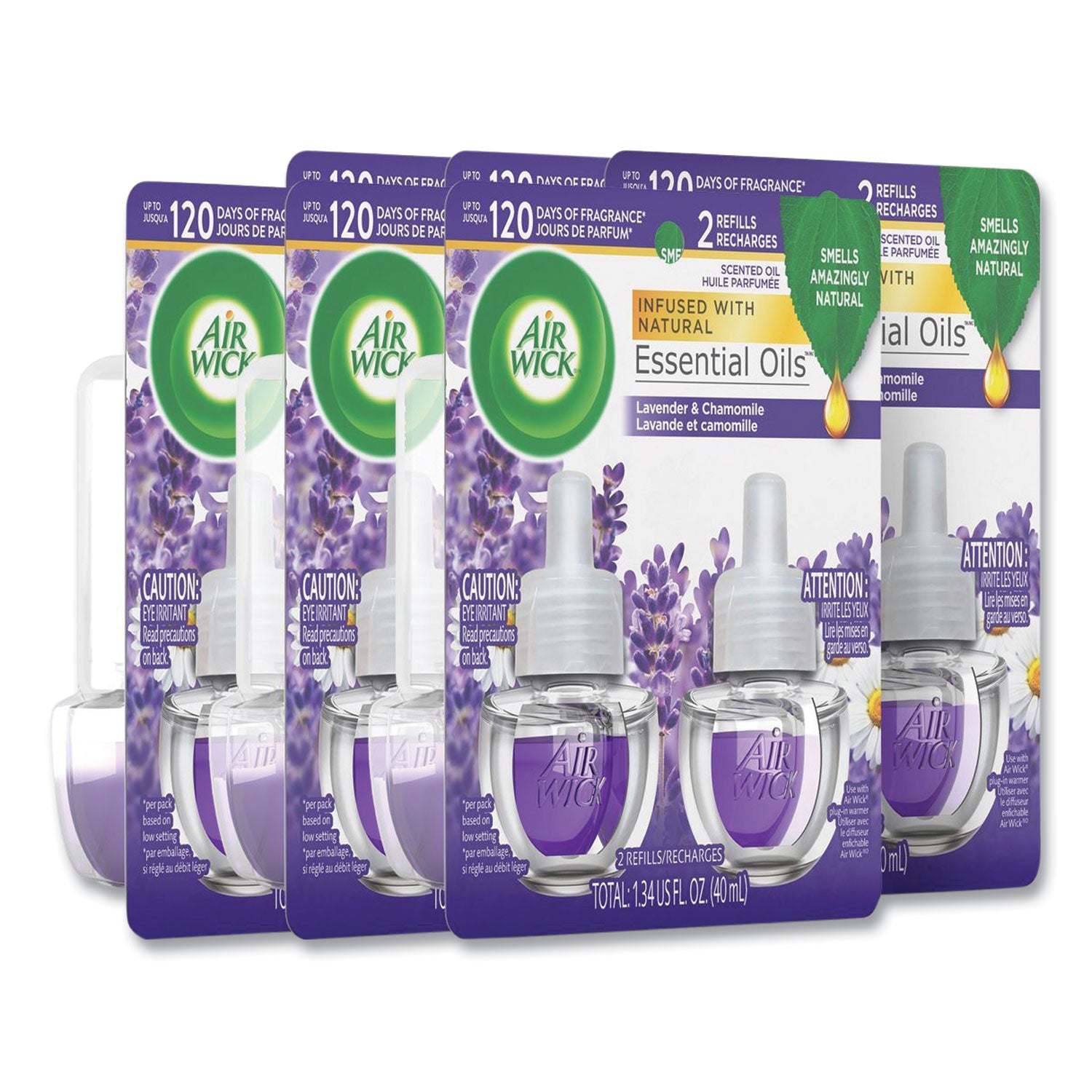 Air Wick Scented Oil Warmer Refill - Oil - 0.7 fl oz (0 quart) - Lavender, Chamomile - 60 Day - 2/Pack - 6 / Carton