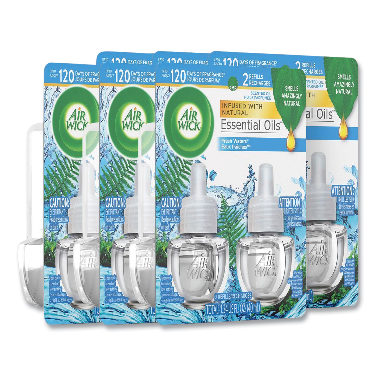 Air Wick Scented Oil Warmer Refill - Oil - 0.7 fl oz (0 quart) - Freshwater - 60 Day - 2/Pack - 6 / Carton