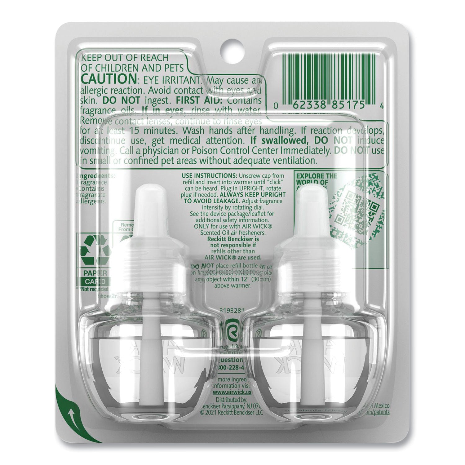 Air Wick Scented Oil Warmer Refill - Oil - 0.7 fl oz (0 quart) - Freshwater - 60 Day - 2/Pack - 6 / Carton