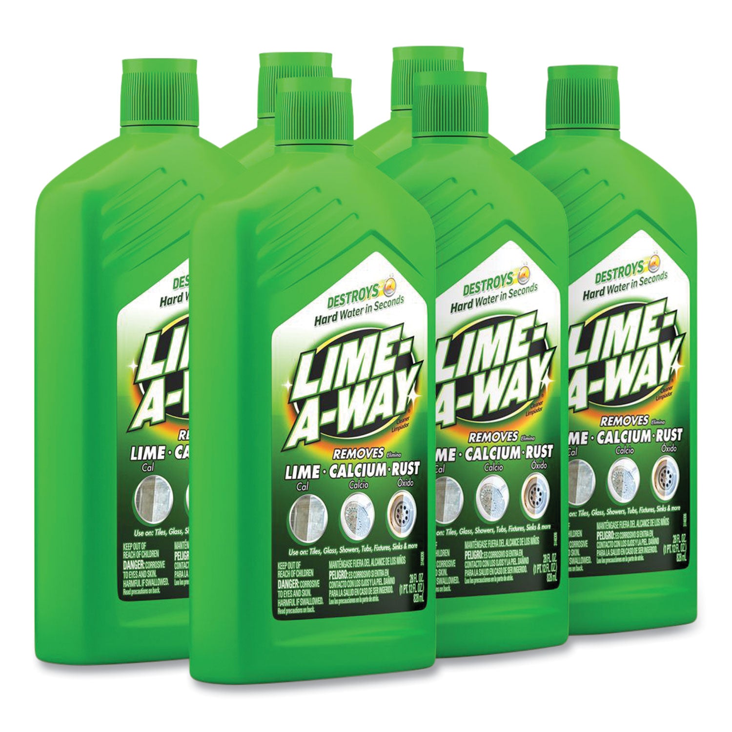 Lime-A-Way Cleaner - For Multipurpose - 28 fl oz (0.9 quart) - Recommended For: Limescale Remover, Calcium Deposit Remover, Rust Remover, Soil Remover, Stain Remover - Unscented - Clear - 1 Bottle