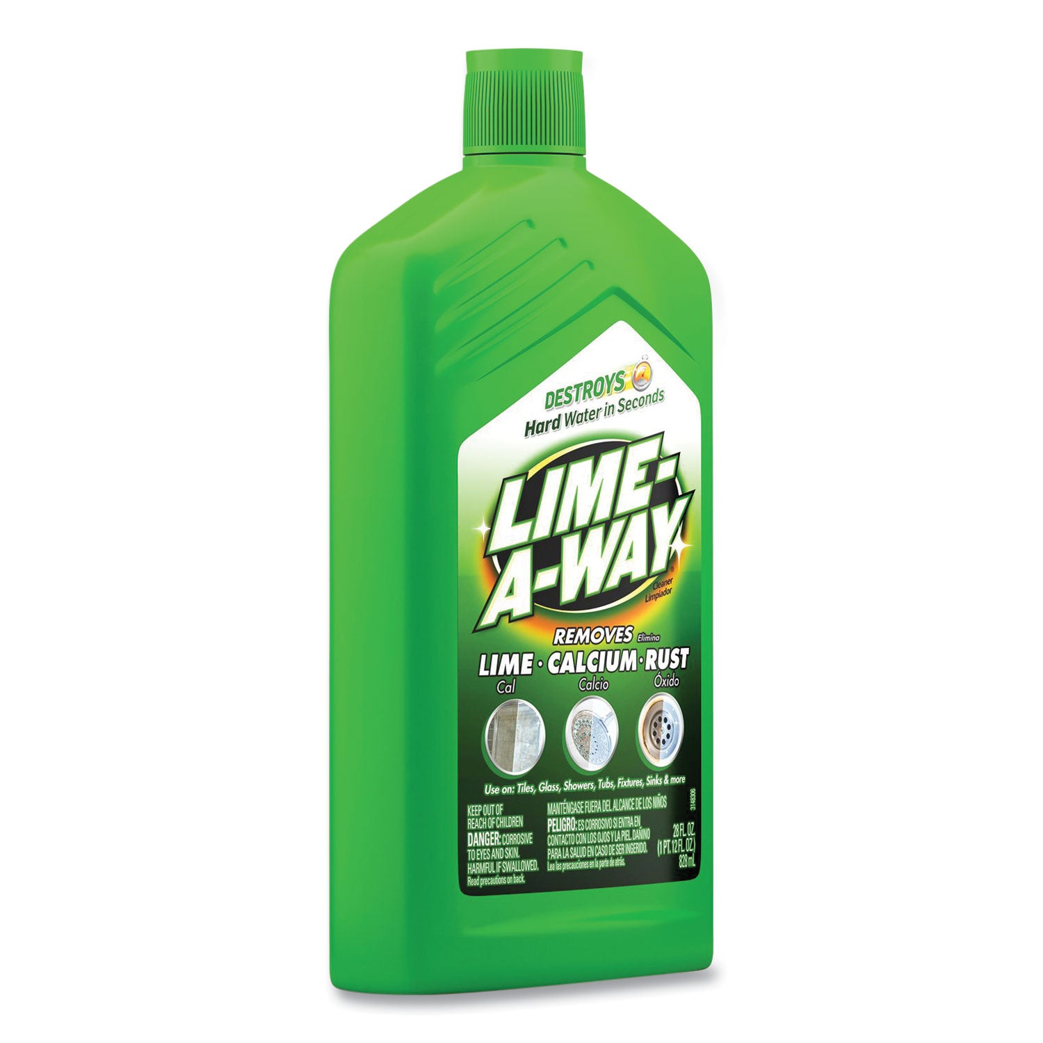 Lime-A-Way Cleaner - For Multipurpose - 28 fl oz (0.9 quart) - Recommended For: Limescale Remover, Calcium Deposit Remover, Rust Remover, Soil Remover, Stain Remover - Unscented - Clear - 1 Bottle